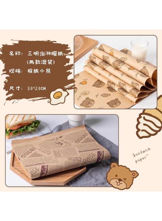 Printed (paraffin) butter paper designed for packaging and display, featuring an aesthetic that combines practicality and rustic elegance. - Image 4